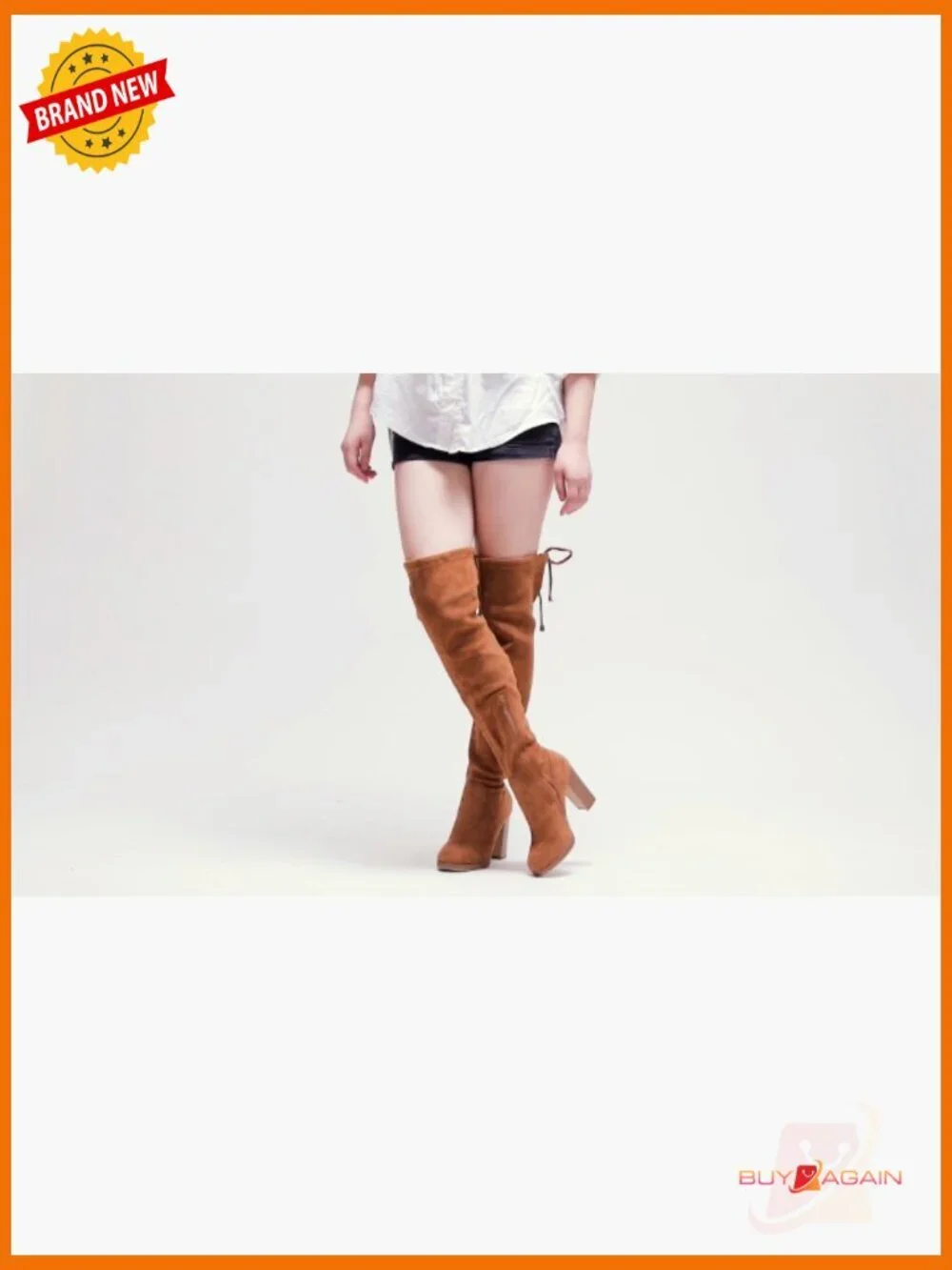 Women's Over The Knee Boots Chunky Heel Faux Suede Zip Closure